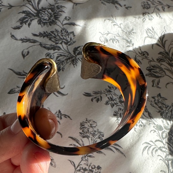 Chico's Tortoise and Gold Cuff Bracelet - Picture 4 of 4